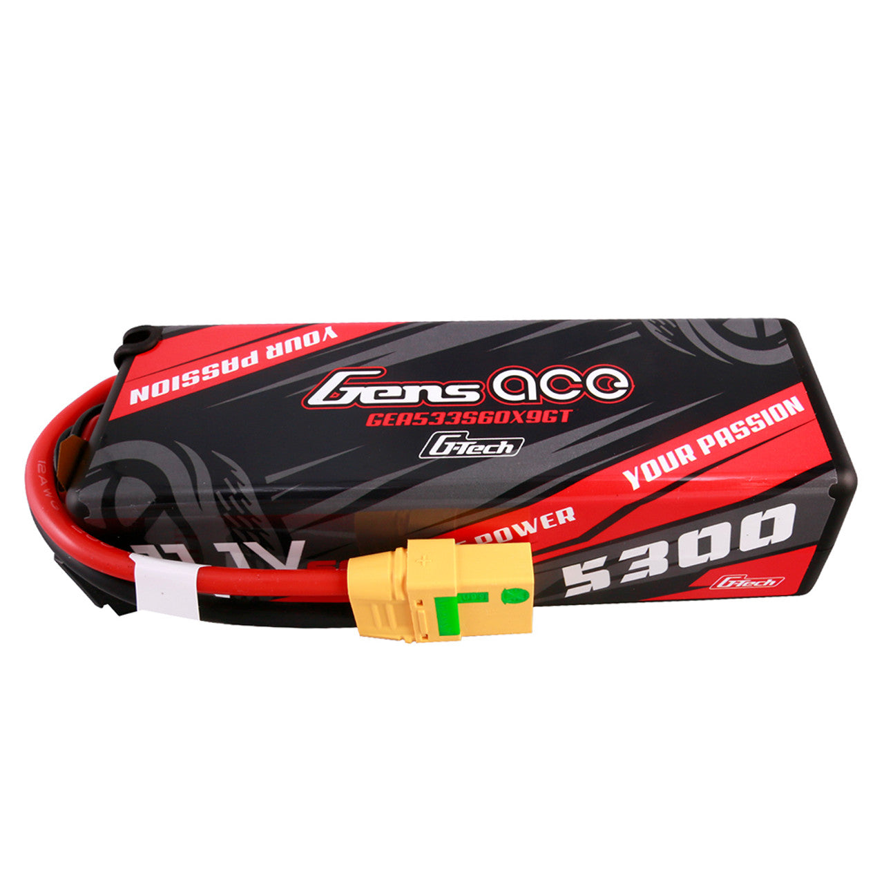 Gens Ace 533S60X9GT 5300mAh 3S 60C 11.1V HardCase G-Tech Lipo Battery w/XT90-S