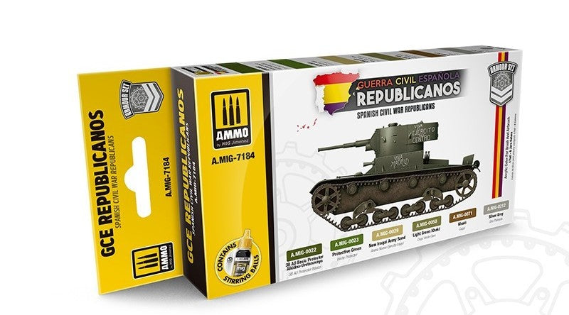 Mig Jimenez 7184 Spanish Civil War - Republicans Acrylic Paints (Set of 6)