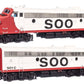 Walthers 920-49554 HO Soo Line EMD FP7 & F7B Diesel Locomotive #501A & #501C