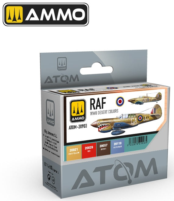 Mig Jimenez 20903 Atom: RAF WWII Desert Acrylic Paints (Set of 4)