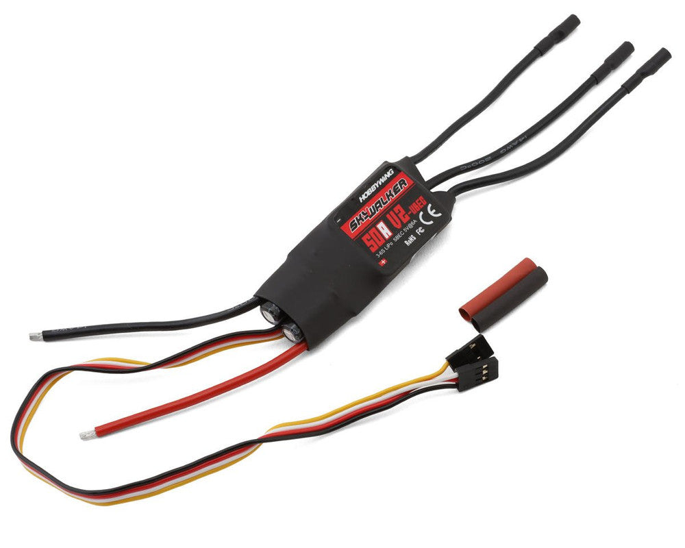 HobbyWing 30216400 6S Skywalker 50Amp V2 Plus Brushless ESC