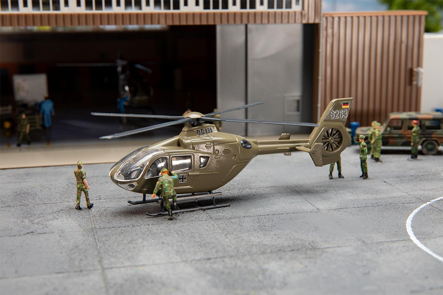 Faller 131022 HO German Army Airbus EC135 Military Helicopter Kit