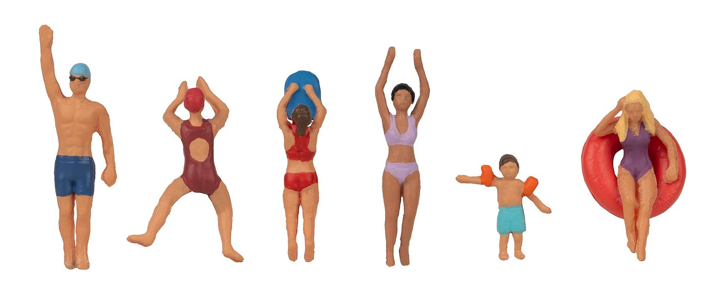 Faller 151687 HO While Bathing and Swimming Figures (Set of 6)