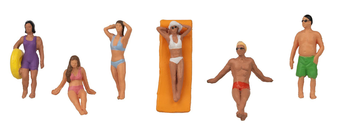 Faller 151688 HO On the Beach Figures (Set of 6)