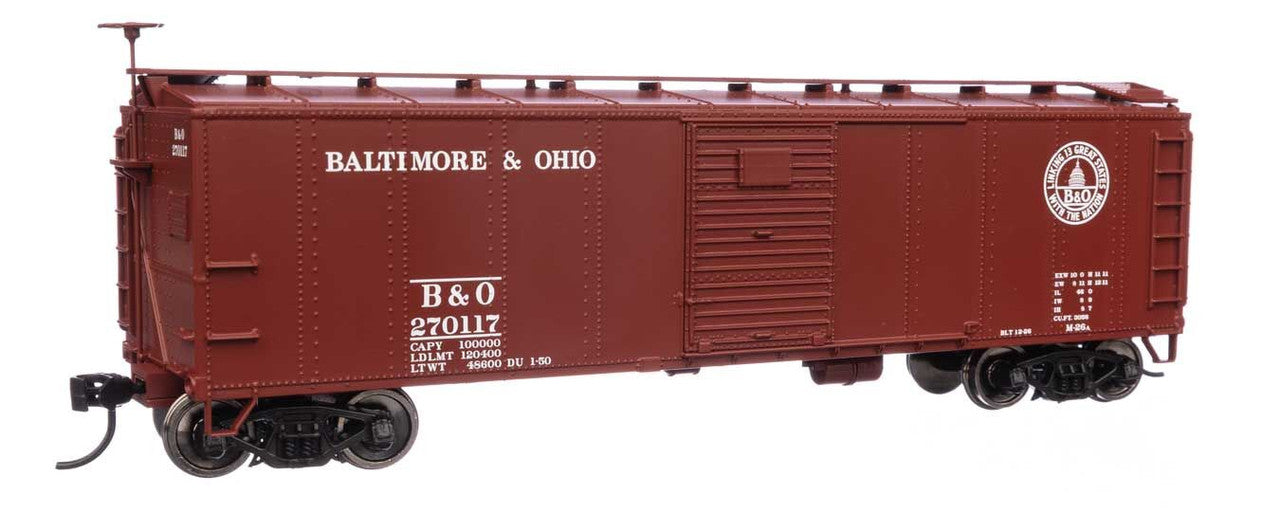Walthers 910-40952 HO Baltimore & Ohio 40' Early X29 Ready to Run Boxcar #270117