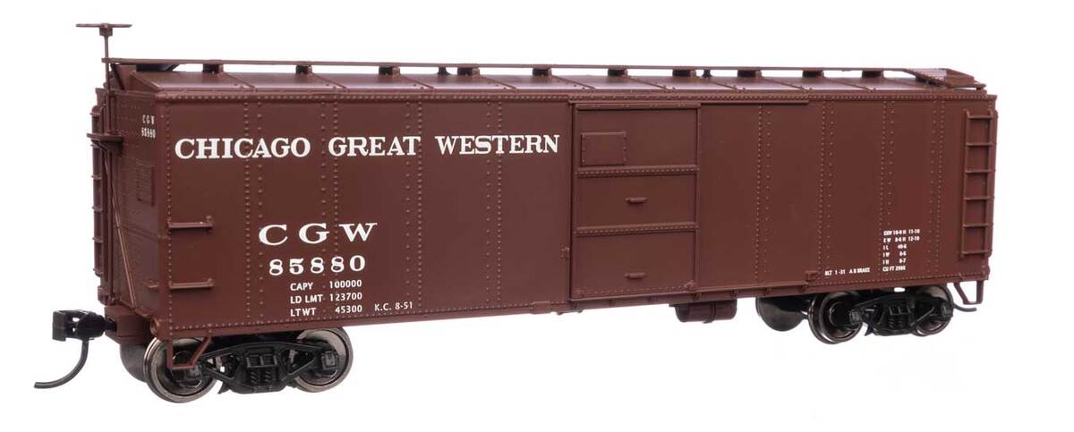 Walthers 910-40962 HO Chicago Great Western 40' Early X29 RTR Boxcar #85880