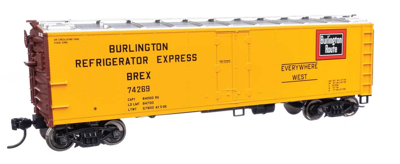 Walthers 910-41406 HO BREX 40' Steel RTR Reefer with Dreadnaught Ends #74269