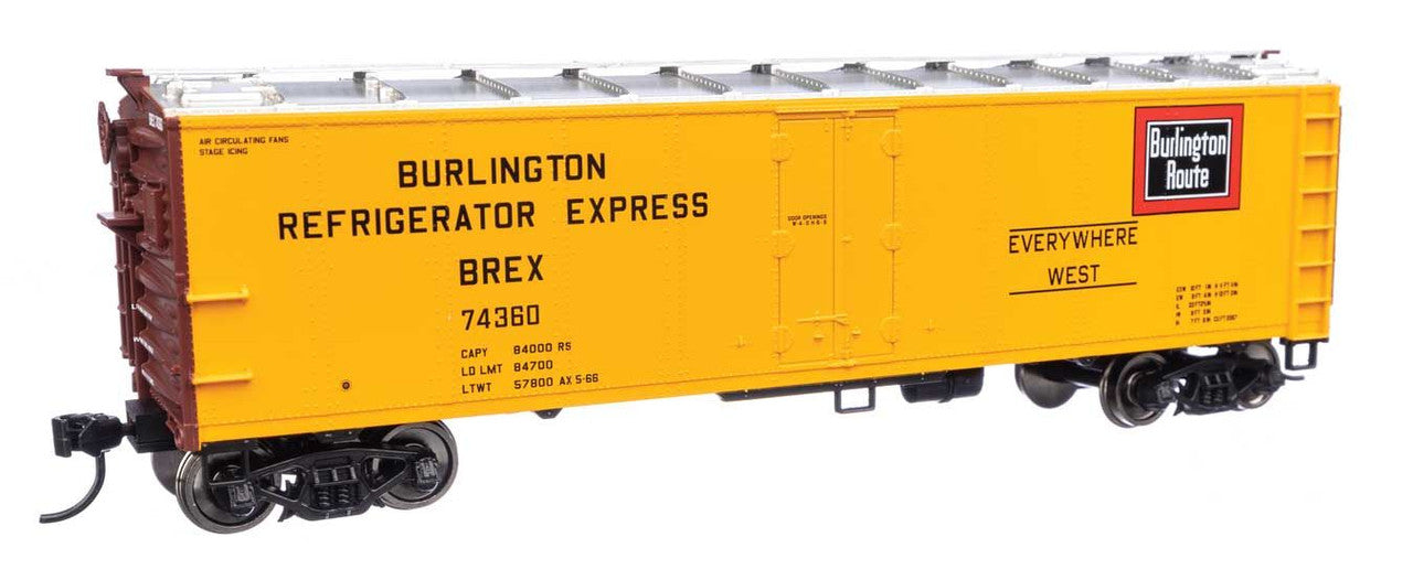 Walthers 910-41407 HO BREX 40' Steel RTR Reefer with Dreadnaught Ends #74360