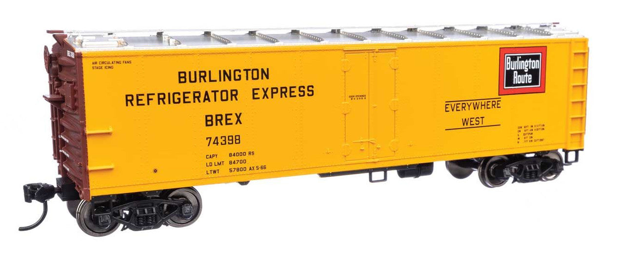Walthers 910-41408 HO BREX 40' Steel RTR Reefer with Dreadnaught Ends #74398