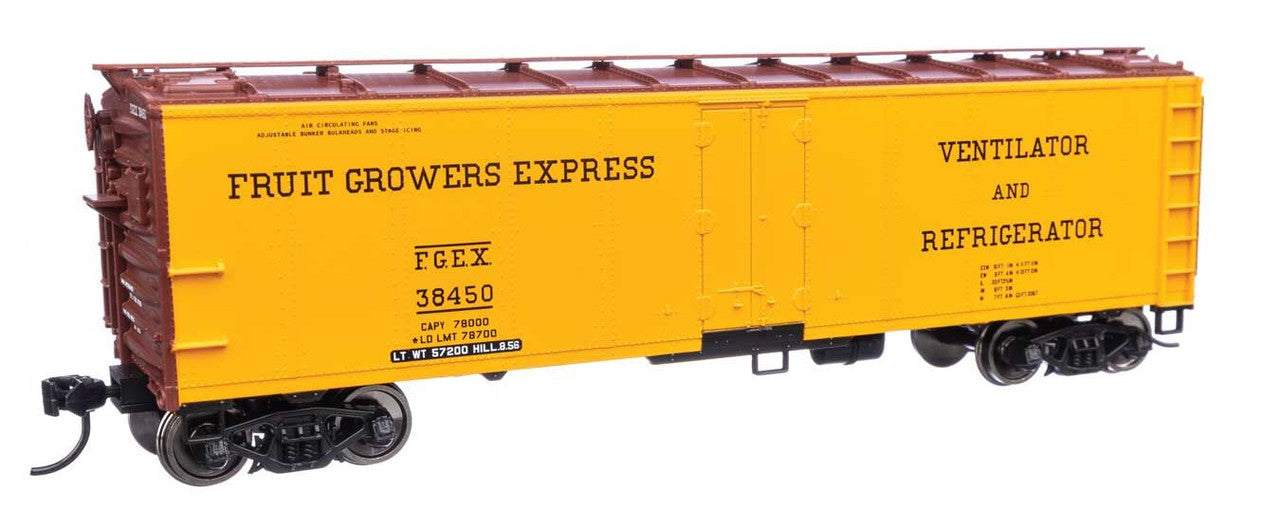 Walthers 910-41411 HO FGEX 40' Steel RTR Reefer with Dreadnaught Ends #38450 LN/Box