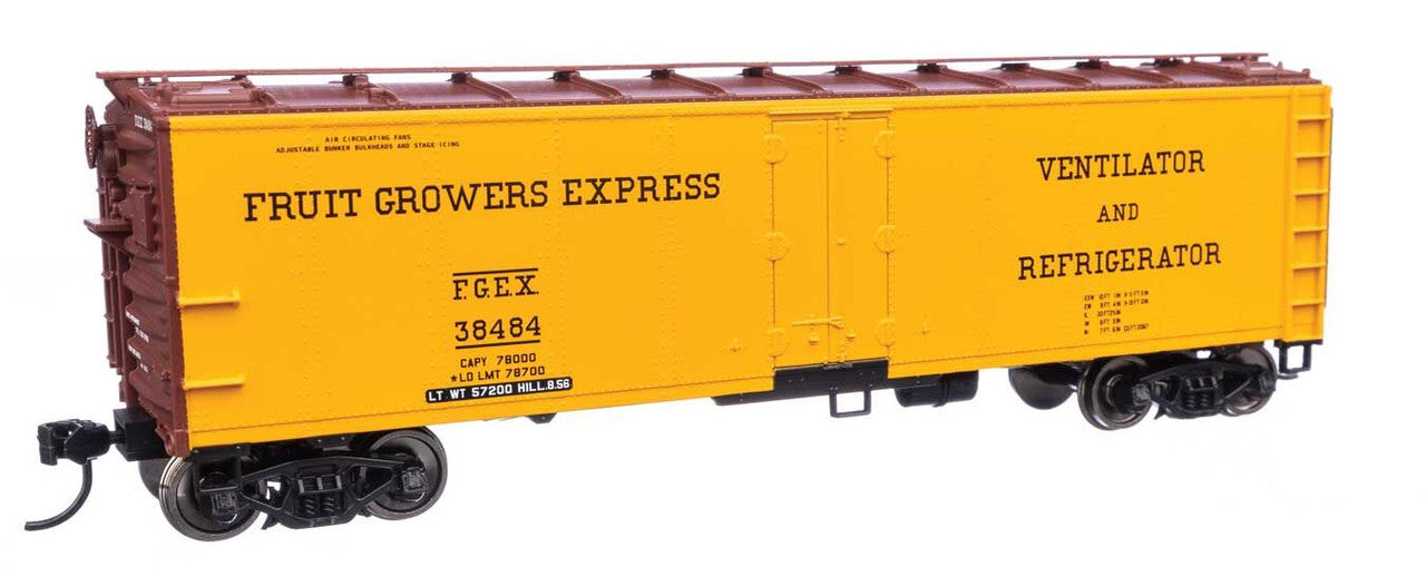 Walthers 910-41412 HO FGEX 40' Steel RTR Reefer with Dreadnaught Ends #38484