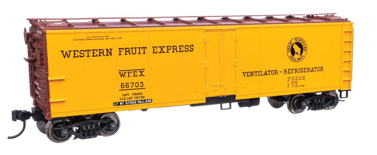 Walthers 910-41423 HO WFE 40' Steel RTR Reefer with Dreadnaught Ends #66703