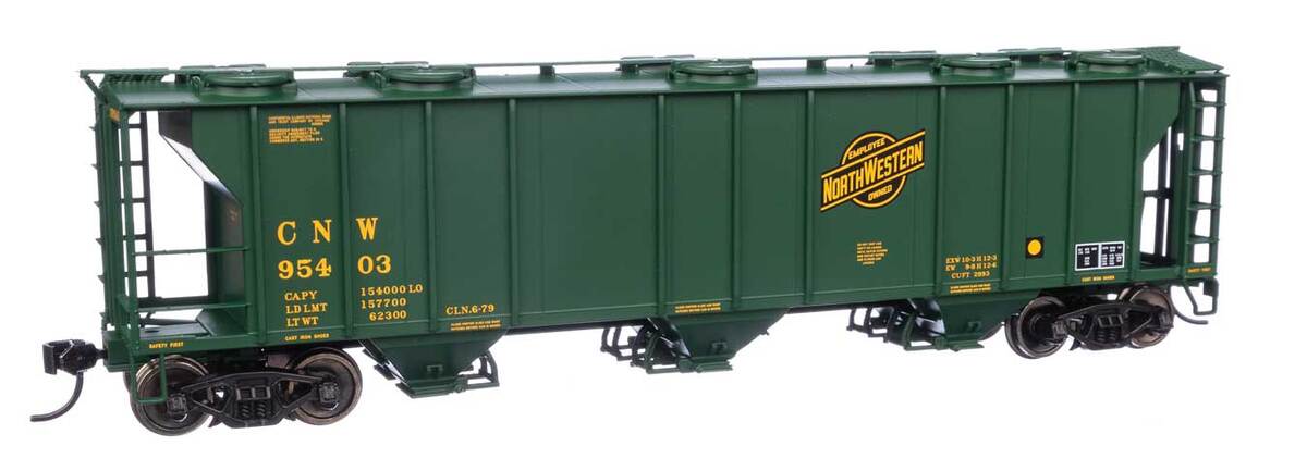 Walthers 910-7046 HO C&NW 50' PS-2 2893 3-Bay Covered Hopper #95403