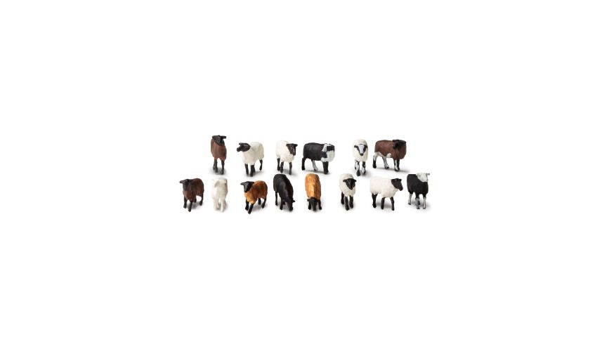 Woodland Scenics A1964 HO Scenic Accents Flock of Sheep (Set of 14)