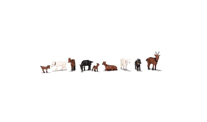 Woodland Scenics A1965 HO Scenic Accents Goats Herd (Set of 9)