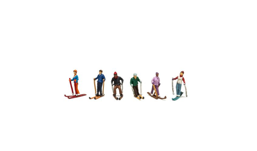 Woodland Scenics A1967 HO Scenic Accents Snow Skiers Figures (Set of 6)