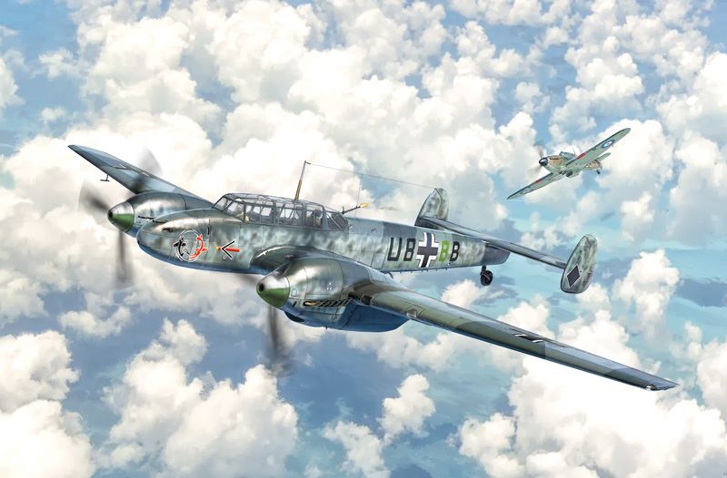 Italeri 049 1:72 Messerschmitt Bf-110C-3/C-4 Aircraft Plastic Model Kit