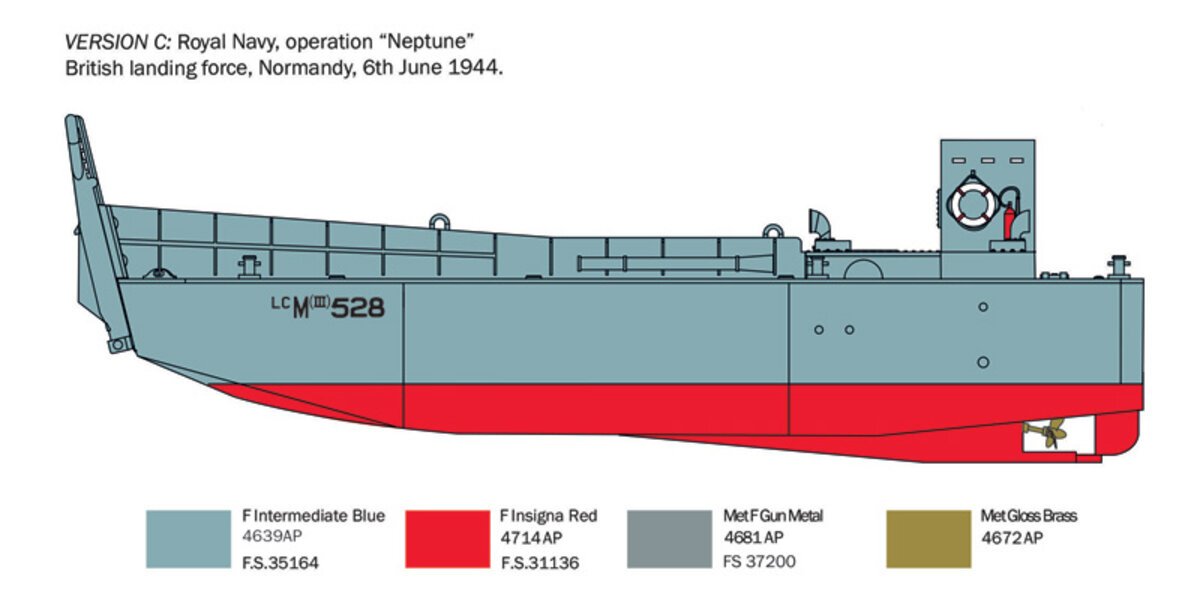 Italeri 6755 1:35 LCM-3 Landing Craft Plastic Model Kit