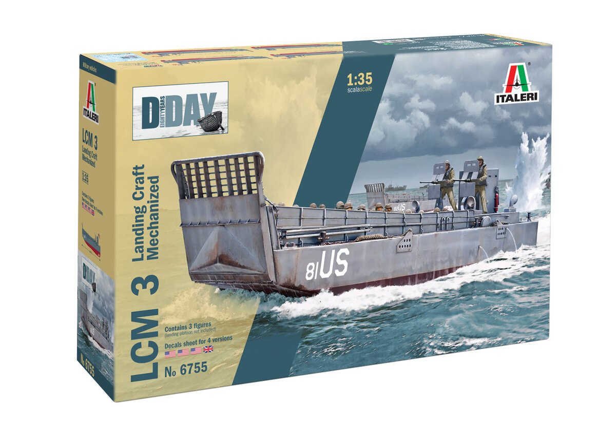 Italeri 6755 1:35 LCM-3 Landing Craft Plastic Model Kit