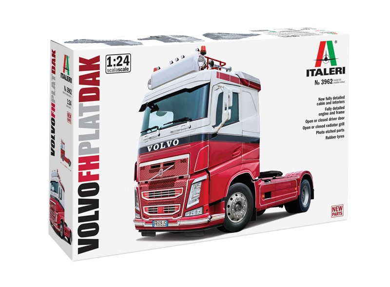 Italeri 3962 1:24 Volvo FH Plat Dak Low Roof Tractor Plastic Model Kit