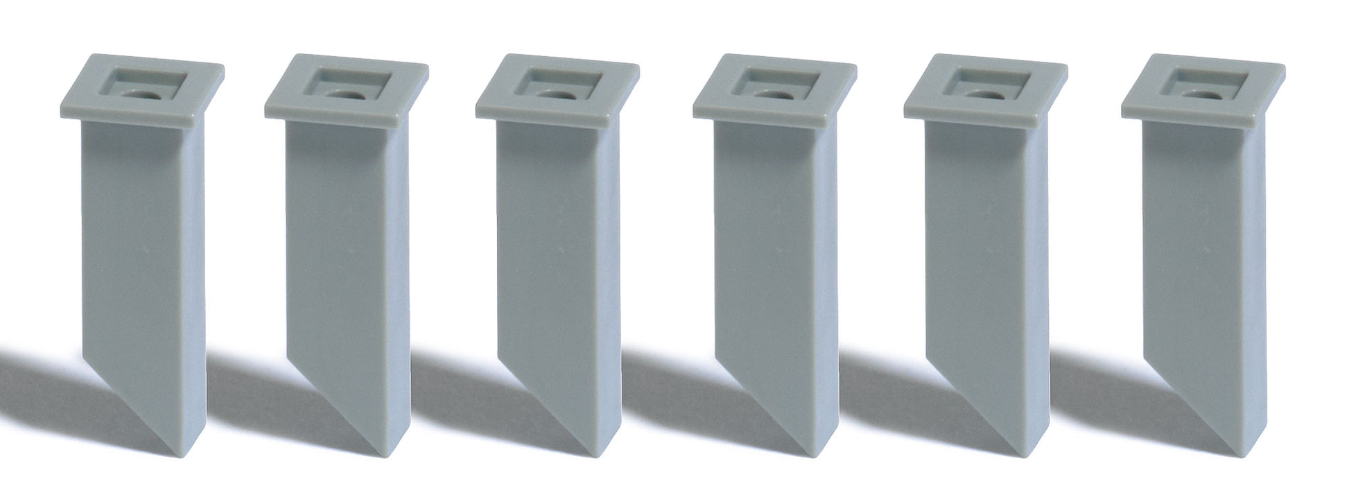 Busch 7750 HO Chimney's with 45° Sloping Base (Pack of 6)