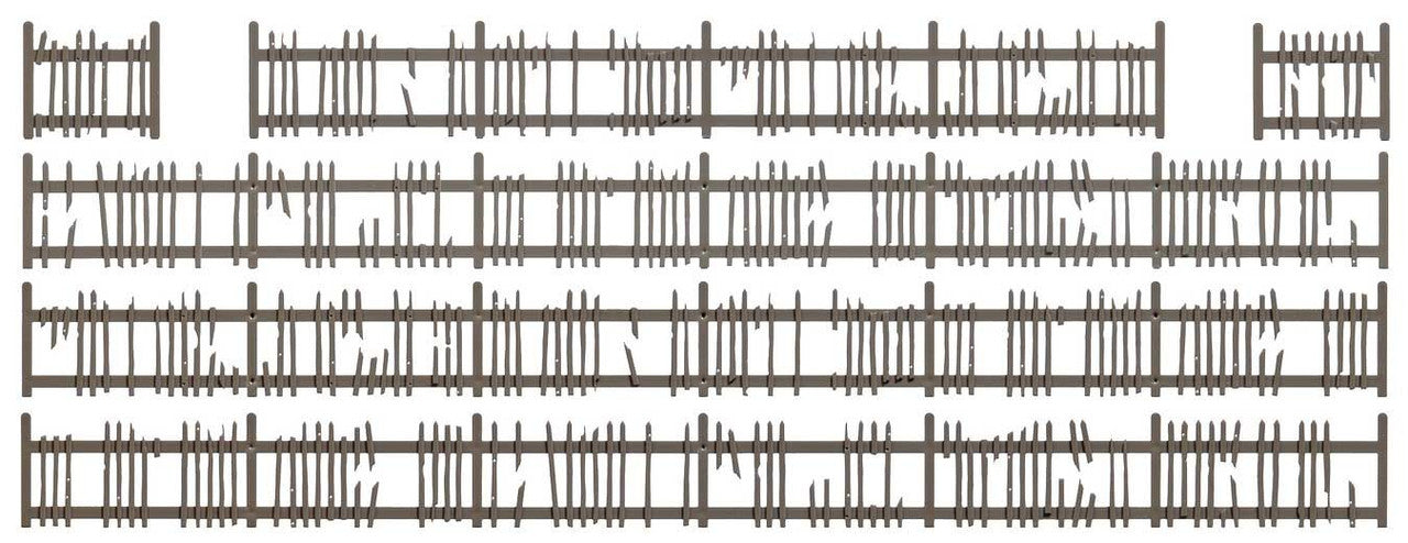 Busch 1011 HO Old Dilapidated Picket Fence Kit