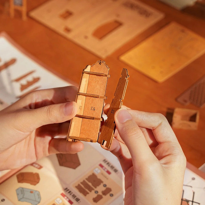 Robotime DG164 Rolife Corner Bookstore DIY Miniature House Kit