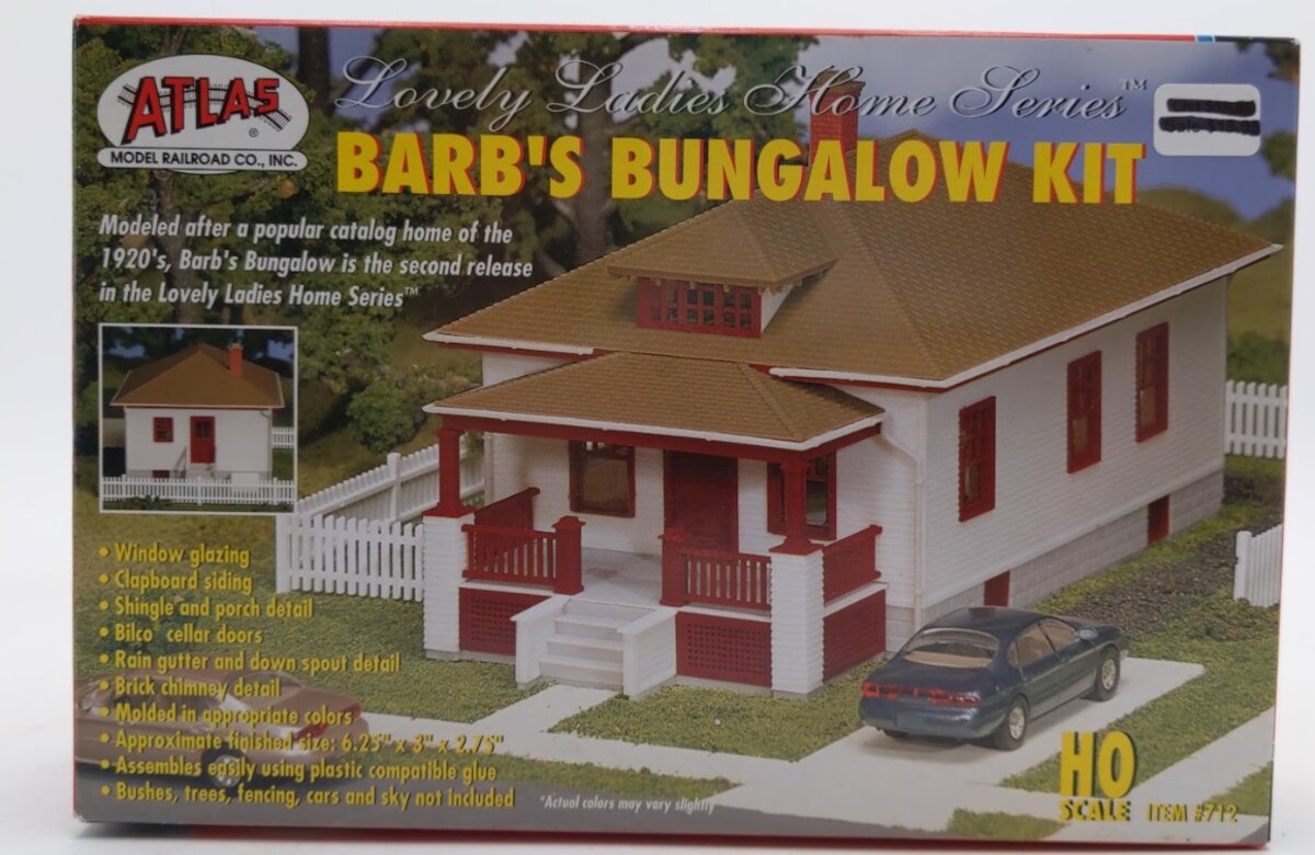 Atlas 0712 HO Lovely Ladies Home Series Barb's Bungalow Home Building Kit