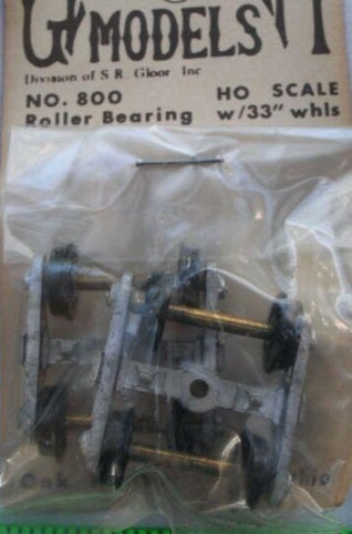 Gloor Craft 800 HO Scale Roller Bearing W/33" Wheels (Pack of 2)