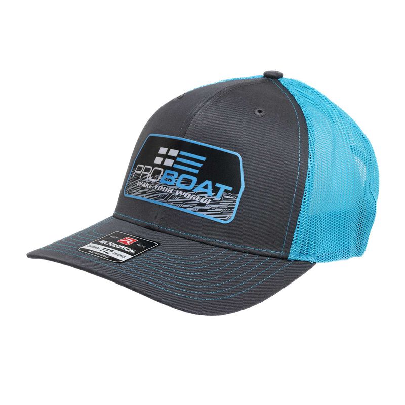 Pro Boat PRB-2115 Charcoal/Neon Blue Snapback Hat