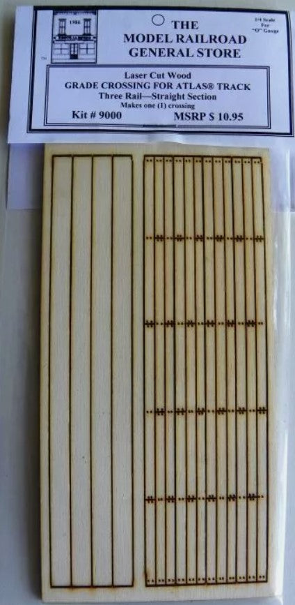 The Model Railroad General Store 9000 Grade Crossing for Atlas Track Three Rail