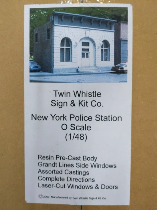 Twin Whistle Sign & Kit Co. 0011 O Scale New York Police Station Building Kit