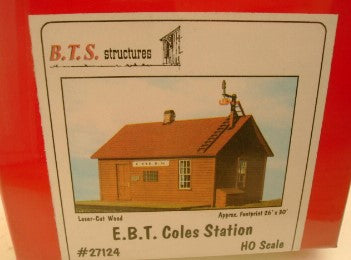 BTS 07124 S Scale Coles Station Laser Cut Wood & Cardstock Building Kit