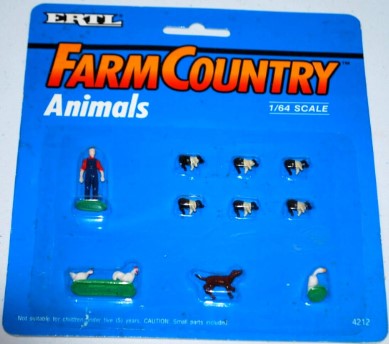 Ertl 4212 1:64 Scale Farm Country Animals w/Farmer Figures (Set of 10)