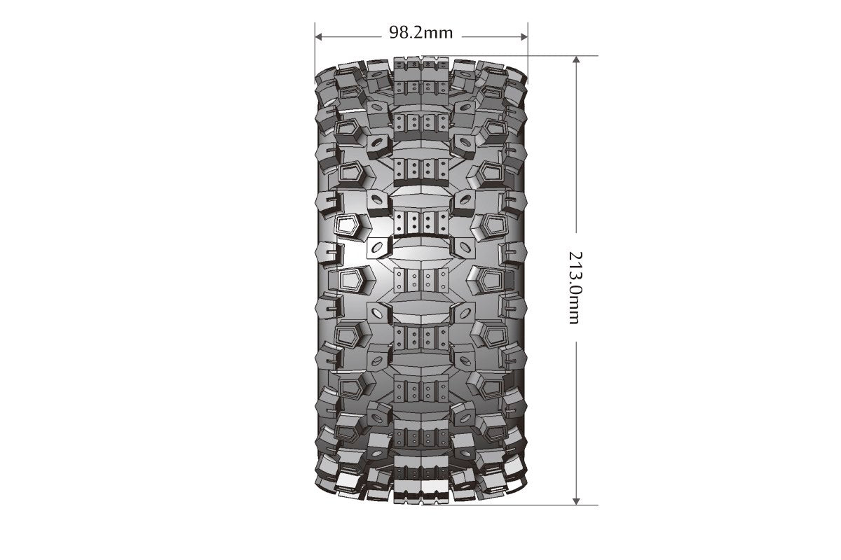 Louise R/C LT3297B MFT X-Uphill X-MAXX Sport Monster Truck Tires Mounted