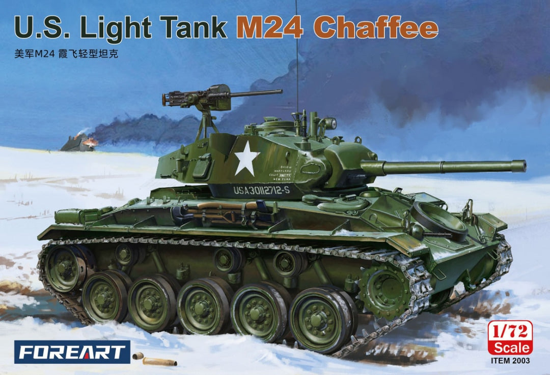 Fore Hobby 2003 1:72 M24 Chaffee U.S. Light Tank Plastic Model Kit