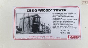 American Model Builders 160 HO CB&Q "Wood" Tower Burlington Route Building Kit