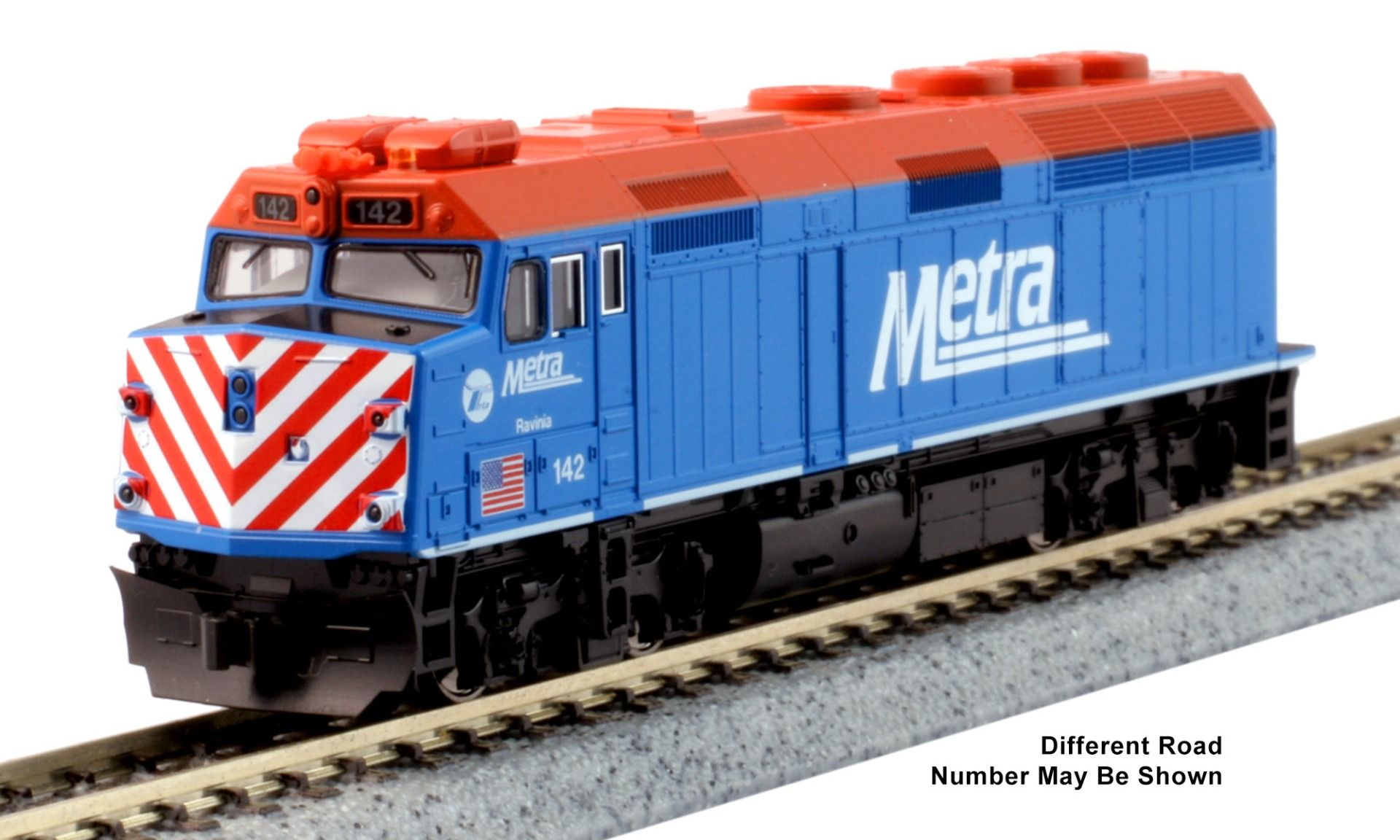 Kato 176-9107-DCC N Chicago Metra F40PH Diesel Locomotive with DCC #157