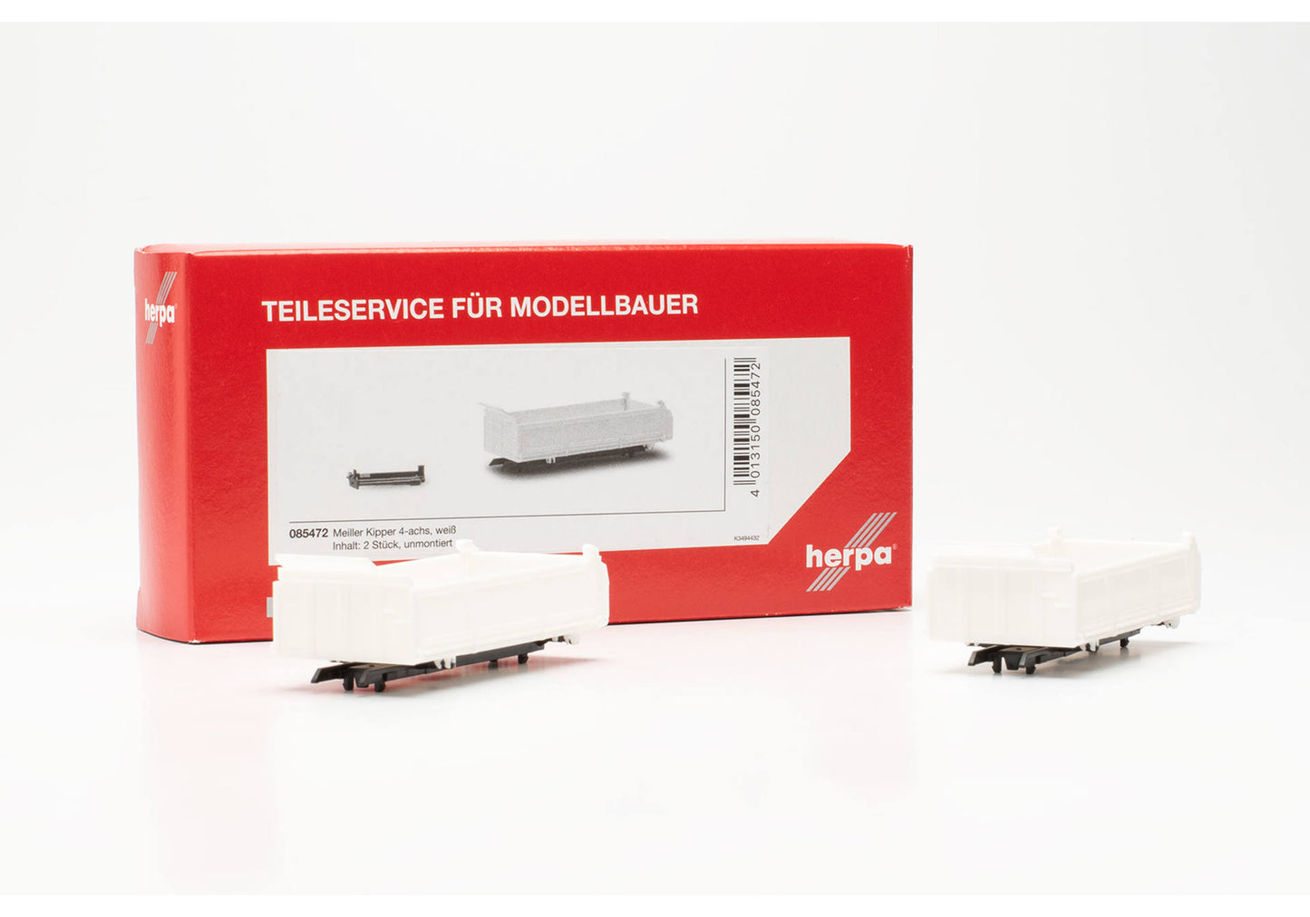 Herpa 085472 1:87 Meiller 4 Axles Dumper (Set of 2)