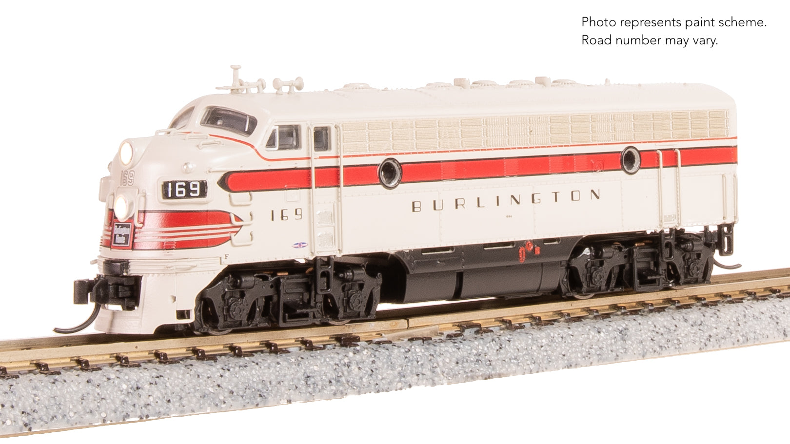 Broadway Limited 9279 N CBQ EMD F7A Diesel Locomotive No-Sound/DCC-Ready #169A