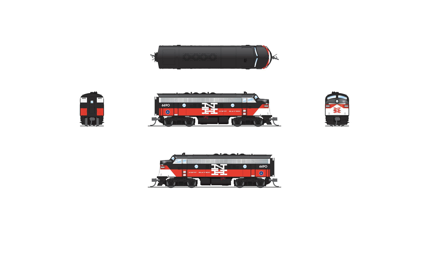 Broadway Limited 9248 N CDOT EMD F7A Diesel Locomotive with Sound/DC/DCC #6690