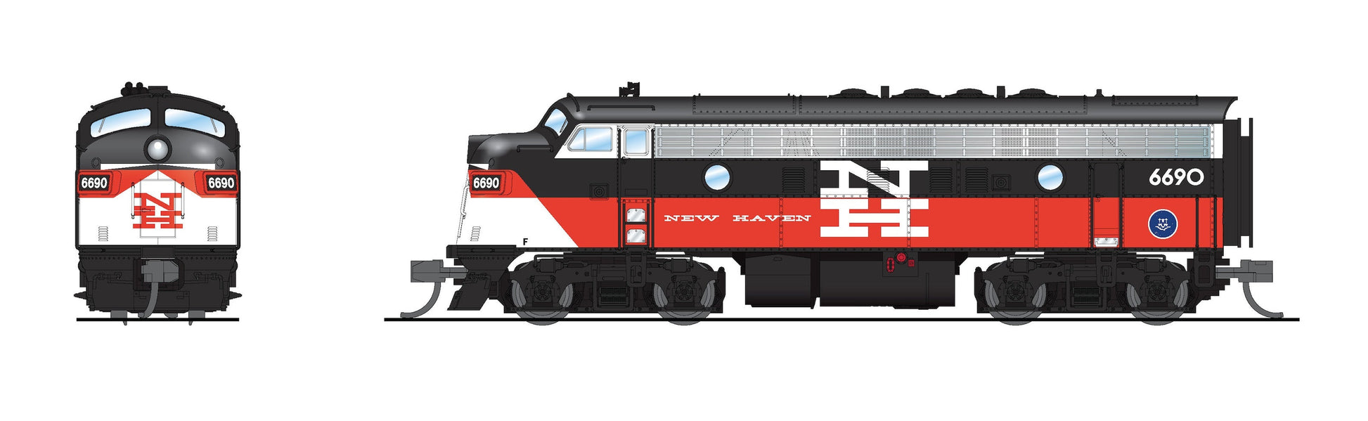 Broadway Limited 9249 N CDOT EMD F7A Diesel Locomotive with Sound/DC/DCC #6691