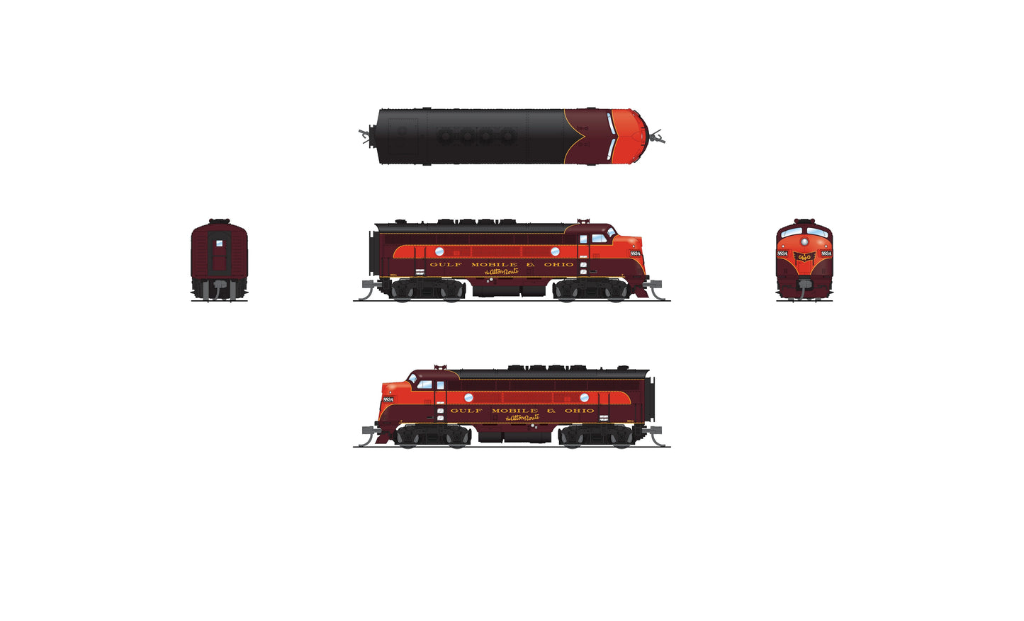 Broadway Limited 9210 N GMO EMD F3A Diesel Locomotive with Sound/DC/DCC #884-A