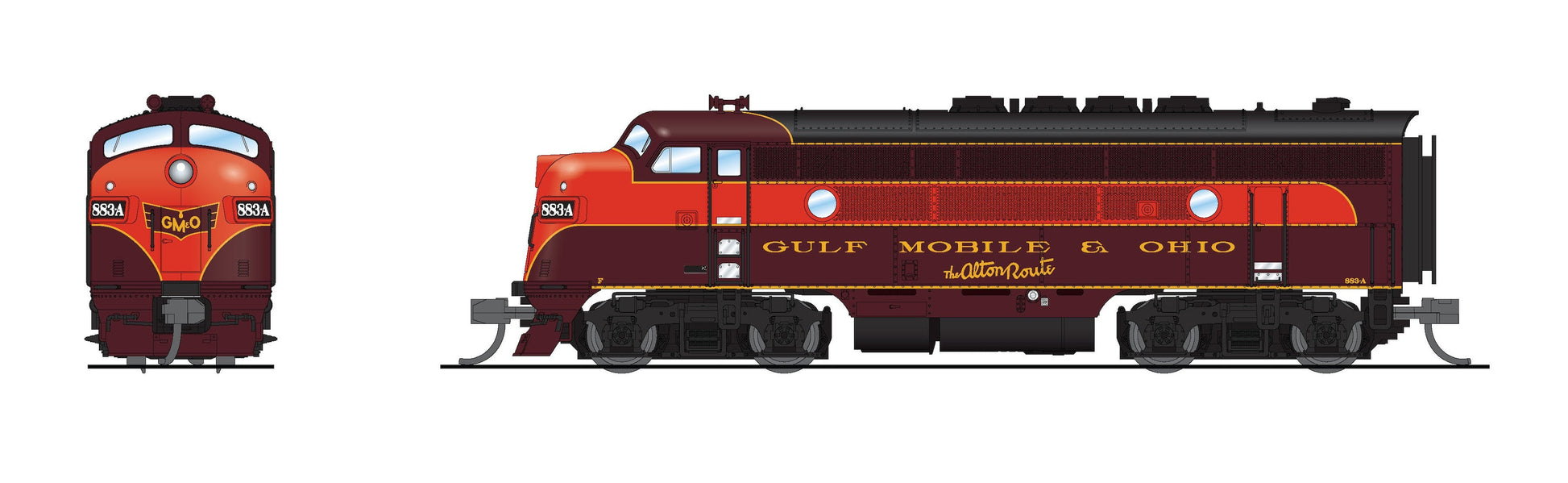 Broadway Limited 9210 N GMO EMD F3A Diesel Locomotive with Sound/DC/DCC #884-A