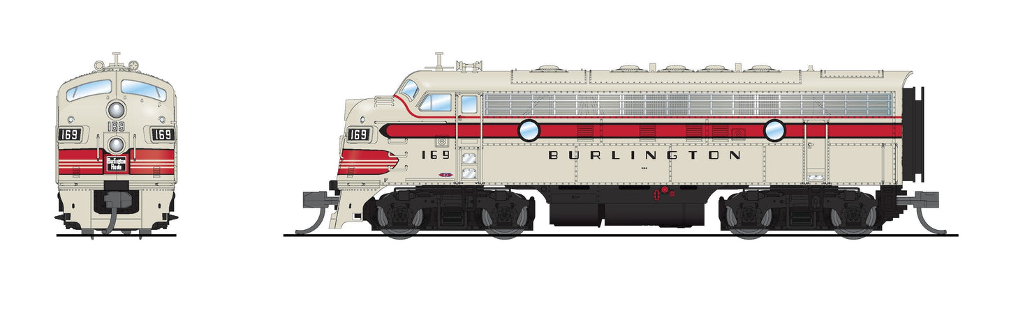 Broadway Limited 9247 N CBQ EMD F7A Diesel Locomotive with Sound/DC/DCC #169C