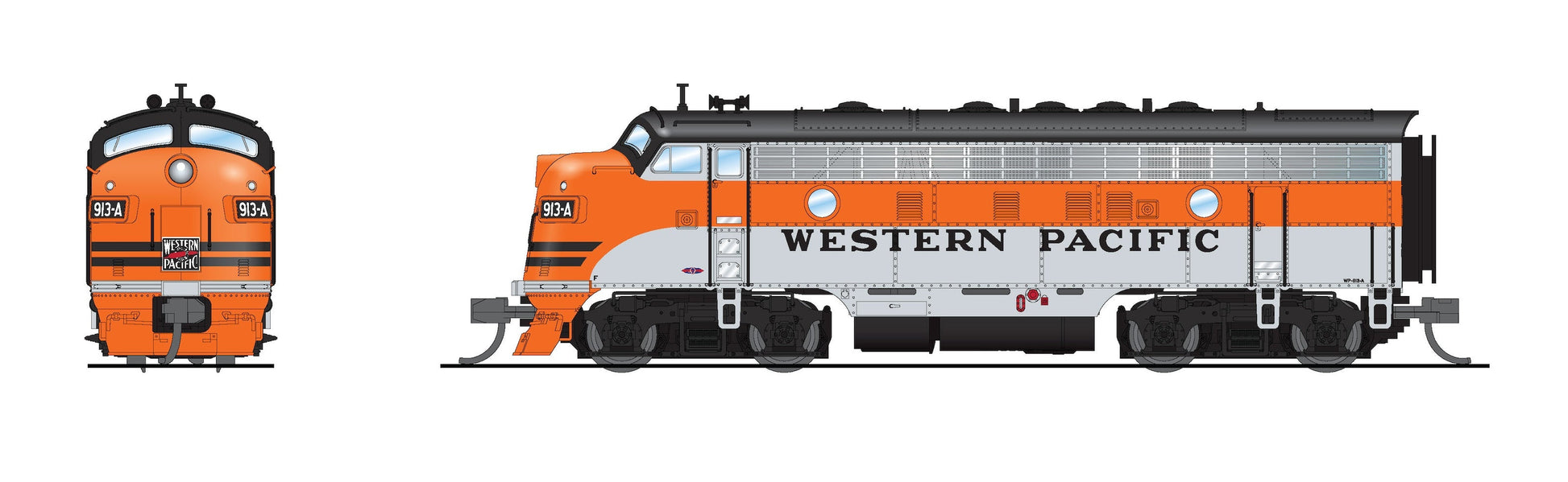Broadway Limited 9253 N WP EMD F7A Diesel Locomotive Sound/DC/DCC #917D