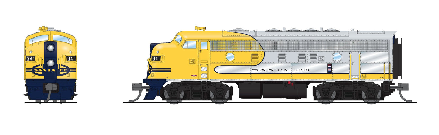 Broadway Limited 9244 N ATSF EMD F7A Diesel Locomotive with Sound/DC/DCC #344