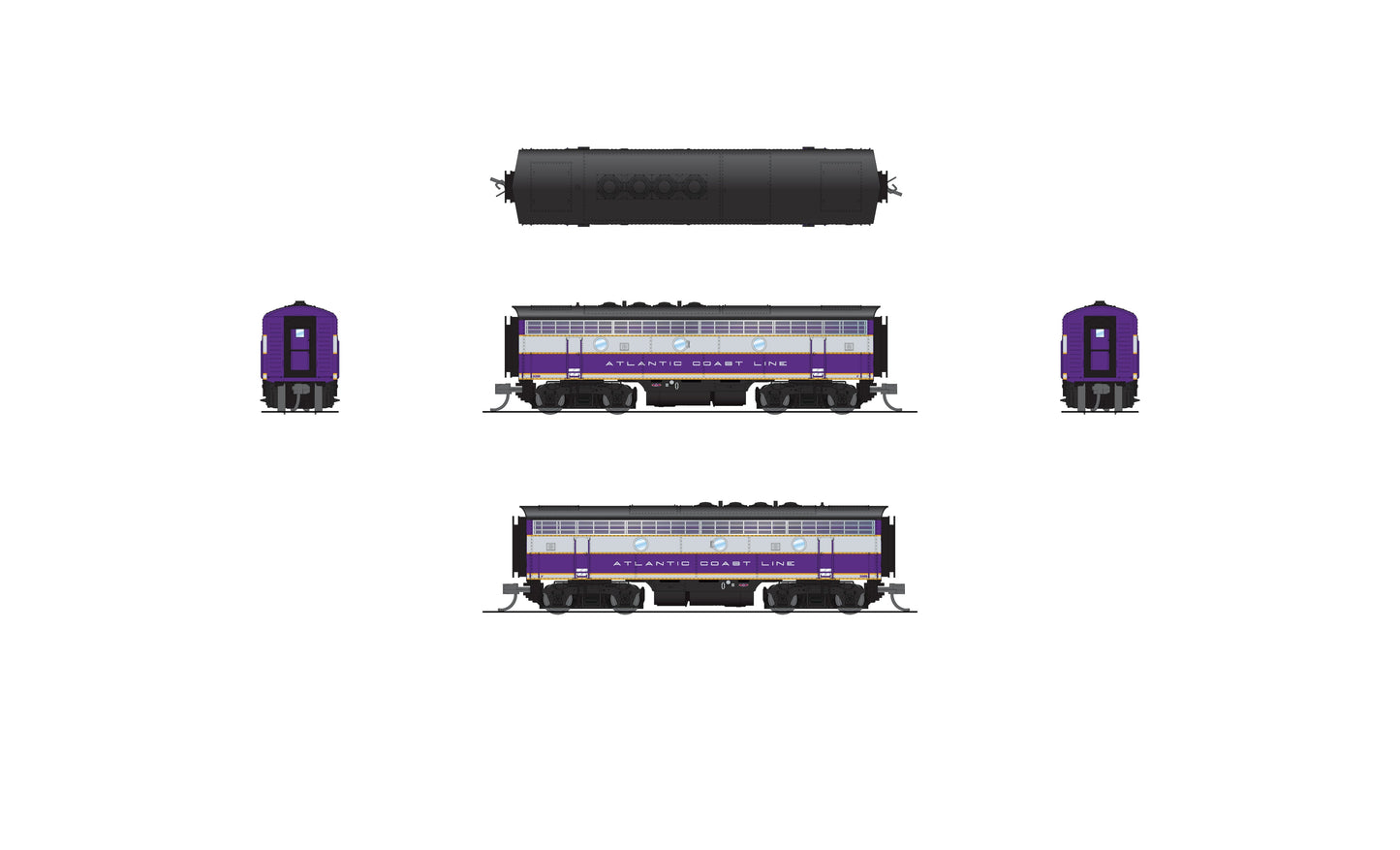 Broadway Limited 9202 N ACL EMD F3B Diesel Locomotive w/ Sound/DC/DCC #343B