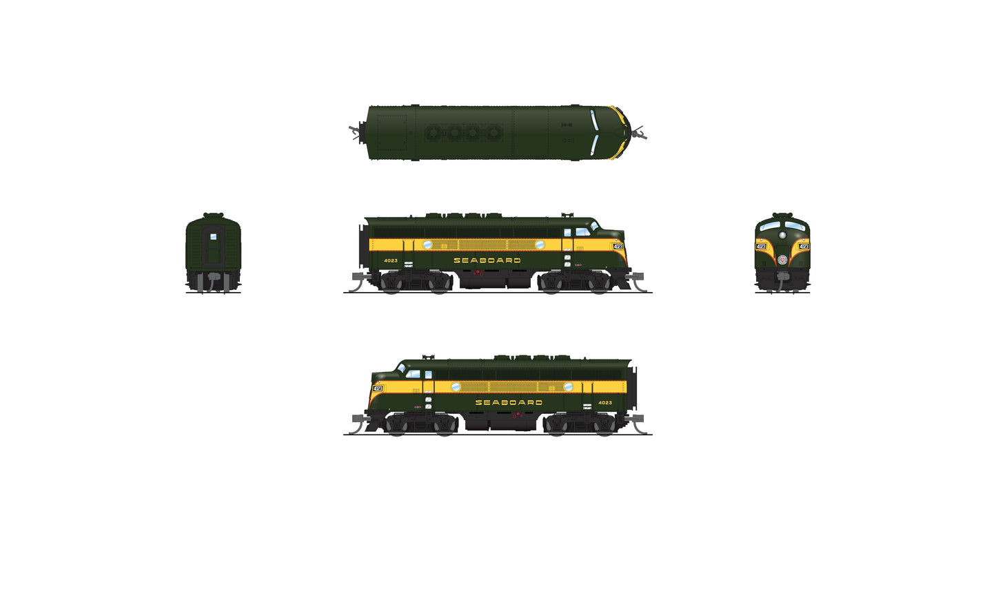 Broadway Limited 9212 N SAL EMD F3A Diesel Locomotive with Sound/DC/DCC #4028