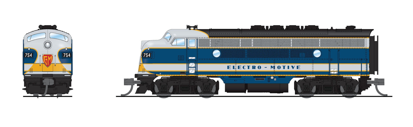 Broadway Limited 9205 N Demo EMD F3 A/B Diesel Locomotive #754A1, #754B1